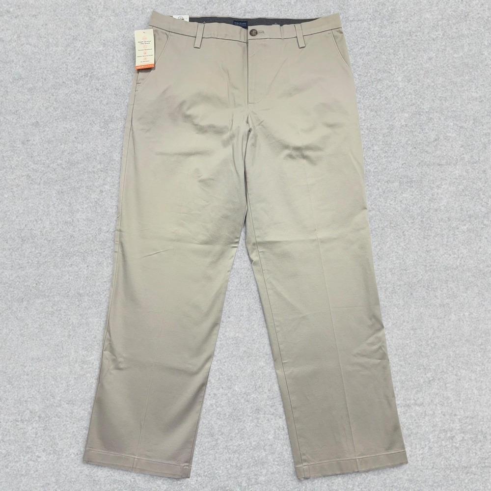 Dockers Workday Khaki Pants Mens 36x30 Tan Classic Fit Smart 360 Flex NWT